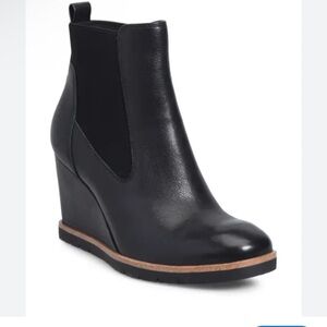 Black Wedge Ankle Boots